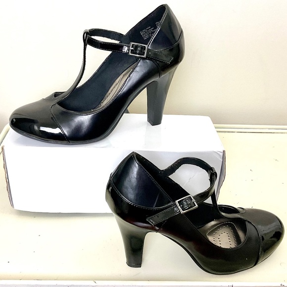 dexflex comfort Shoes - Dexflex Comfort Women's Kathleen Black Mary Jane Stiletto Pump Heel Shoes 8.5